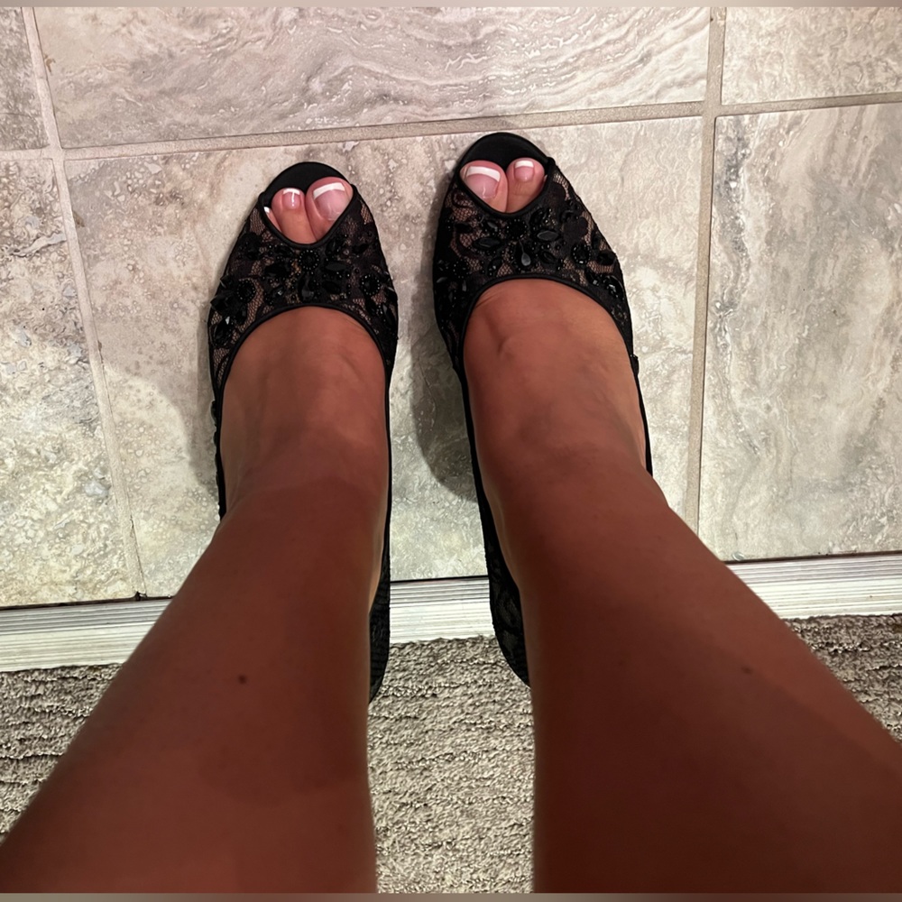 Gorgeous Black Lace Heels